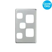 HPM Excel Vertical Double Powerpoint Extra Switch Matt Silver Metal Cover