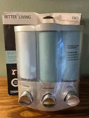 Better Living Trio Wall Mount Liquid Shampoo/Soap Dispenser