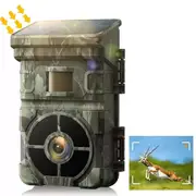 Solar Trail Camera 46MP 4K Wildlife Hunting Game Cam Night Vision