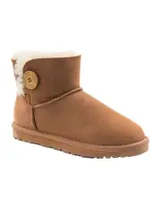 [Ozwear Ugg] Classic Mini Button Boots (Water Resistant) in Chestnut