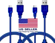 2Pk of 10ft Controller Micro USB High Speed Cables Cord for PS4 Playstation 4