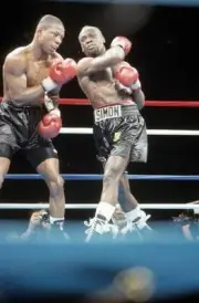 Simon Brown Lands A Punch Against Tyrone Trice OLD BOXING PHOTO 1