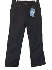 NWT White Sierra Men's Toboggan Insulated Black Snow Pants Small S. Inseam 30"