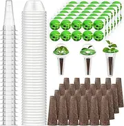 320 Pcs Hydroponic Growing Kit Includes 80 Grow Sponges Seedling Starter Sponges, 80 Grow Baskets, 80 Grow Domes and 80 Pod Labels Hydroponics Garden Accessories for Indoor Plant Herb Growing System