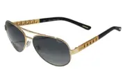 Chopard Mens SCHB12 A40P Shiny Gold/Grey Lens Sunglasses Authentic 60mm