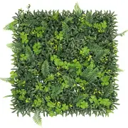 20 in Artificial Faux Leaf 11 Mix Fence Panel Screen Wall Home Decor Grass Mat