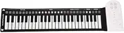 Folding Hand Roll Piano, 49 Keys Portable Folding Electronic Keyboard Support Recording & Playback Electronic Piano for Kid Adult Roll Up Piano Portable Electronic Music Instrument-White