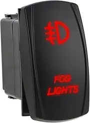 RHVRUMPAC 5Pin 12V Car Fog Light Toggle 24V Truck Switch Trailer Lamp Button LED Connector Illuminated Automotive Accessories Cavaran Part(Black 01)