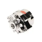GM 12SI 100 Amp Chrome Alternator and SBC Upper Bracket