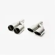 Exhaust Tail Pipe, For Benz C63 C65 W204 2008-2014, For AMG Car Chrome Plated Exhaust Systems Muffler Tip Tail Pipe Style