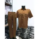 KATUN PNS 卡其色制服男士卡其色襯衫短袖棉毛西裝 PNS 制服公務長 RAFLY JAYA