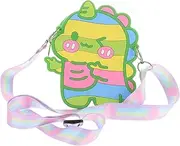[Minkissy] Girls' Dinosaur Silicone Crossbody Purse Boys Bag Fun Children's Pattern