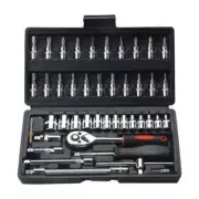 Car Repair Tool Kit 1/4Inch Socket Set Ratchet Torque Wrench Combo Mechanic Tool