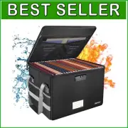 Water-Resistant Fireproof File Box with Combination Lock – Secure Your Valuables