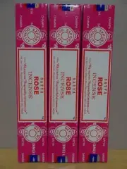 Rose ~ Satya ~ 3 x 15g Packs ~ Incense Sticks.