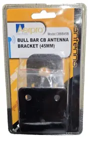 45mm Black Bull Bar Bracket CBBB45B CB/UHF Antenna Bracket Black Powder Coated