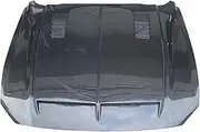Compatible For Mustang Modified Carbon Fiber/Material Resin Heat Dissection Engine Perforated Hood(Carbon fiber materia)