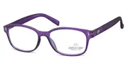 Square Full Rim Plastic Men's Glasses Purple, Size +3.50 - Lenses Included - Private Health Rebate - Blue Light Block Available - SmartBuy Readers