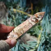 4in Pink Leopard Skin Jasper Crystal Tower #2