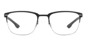 Ic! Berlin IC5064-D The Lone Wolf Large Black Men's Glasses Black Size 53 - Private Health Rebate - Blue Light Block Available