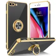 For iPhone SE 3rd 2nd 8 7 Plus Heavy Duty Shockproof Case Cover Ring Kickstand