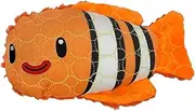 Bite Force Deep Sea Tough Plush Toy for Dogs - Built with Kevlar, Multi-Layered with Reinforced Seams, Durable Dog Toy. Squeaker for Interactive Play. Ideal for Strong Chewers (Clown Fish)