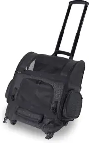Gen7Pets Dog Carrier-Large Black Roller Bag Pet Carrier 18.5"L x 11.5"W x 18.5"H