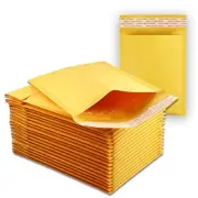 5 EcoSwift Size #0 7.5 x 10 Kraft Bubble Mailers Self Sealing Bulk Padded