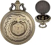 Pocket Watch Dice Case - Table Game Dice,Metal Pocket Watch Shell Case Polyhedral Dice Set for Role Playing Accessories