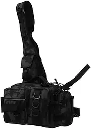 POPETPOP Camouflage Fishing Backpack Large Capacity Tackle Bag Waterproof Waist Pack for Hiking Camping Hunting