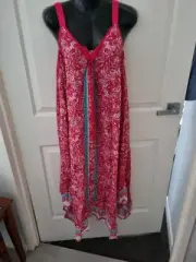 AUTOGRAPH bohemian dreams MULTI COLOUR "HANKY HEM" TRAPEZE DRESS-SZ 22