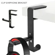 Tape Dual Headset Headphone Stand Hanger Under Desk Clever Hook Mount Holder◎⇕