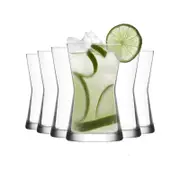 LAV Derin Highball Cocktail Tumbler Glasses - 350ml - Pack of 6 Highball Glasses for Cocktails