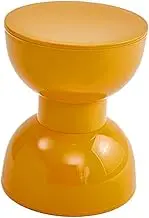 B Baosity Small Round Side End Table Decor Creative Indoor Furniture Coffee Tea Table for Bathroom Small Space Living Room Corner, Yellow