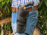 Western Cowboy Holsters with Ammo Loops Revolver pistol holster gun carry case