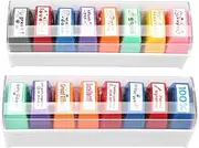 16Pcs Teacher Stamps for Classroom, Self-Inking Grading Stamps Encouraging Comments Teacher Supplies, Colorful Motivational Signature Stamp for Parent Signature School Teacher Review Homework Reward