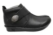 Alegria Caiti Womens Leather Ankle Boots With Adjustable Strap