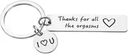 [YALLNASL] Thanks for All The Organisms Keychain for Couples Christmas Presents Keychains for Her Him Boyfriend Girlfriend Key Chains Funny Anniversary Birthday Gifts for Husband Wife
