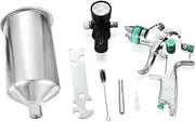 Twilight Garage 2.5mm HVLP Gravity Feed Spray Gun w/Air Regulator Auto Paint Primer Metal Flake
