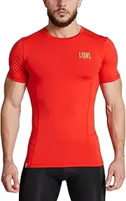 [LEONE 1947] Training Compression T-Shirt, DNA Compression T-Shirt, Red