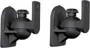 Adjustable Speaker Wall Mount Holder, Bookshelf Speaker Wall Mount Brackets, Surround Sound Speaker Mounts Capacity Upto 3.5 kg Black 2 Pair
