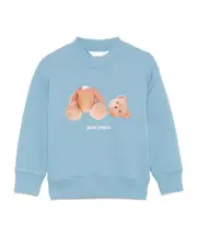 Palm Angels Kids Bear Crewneck Drop-Shoulder Sweatshirt 8Y,12,10Y,12 Blue