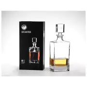 750ml Square Glass Whiskey Decanter with Gift Box Elegant Design
