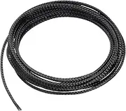 sourcing map 10 Ft - 1/8 Inch Expandable Braided Cable Sleeving, PET Cable Management Wire Sleeve Cord Protector, Wire Wrap Loom Tube for TV Computer Audio, Office Home Devices, Black
