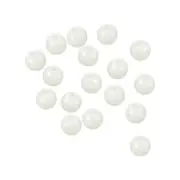 200Pcs 6mm Dia Round Plastic Glow Fishing Beads Tackle Tool, White