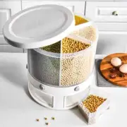 6 Slots Rice Grain Cereal Dispenser 22Ibs Kitchen Dry Food Storage Container