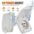NEW 10/15Amp RV Caravan Power Inlet 240V Motor Home Socket 50Hz White AU Plug