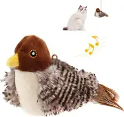 Interactive Chirping Bird Cat Toy - Realistic Sound, Fun Exercise for Cats