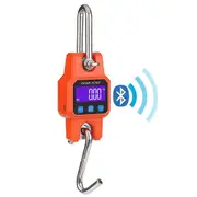 300kg/50g Bluetooth-compatible Crane Scale Rechargeable Portable Hanging Industrial Hook Scales Stainless Steel With 4.0 Bt Usb O