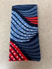 Eyeglass / Sunglass Soft Fabric Case - Stars & Stripes Swirls - Patriotic Mix!
